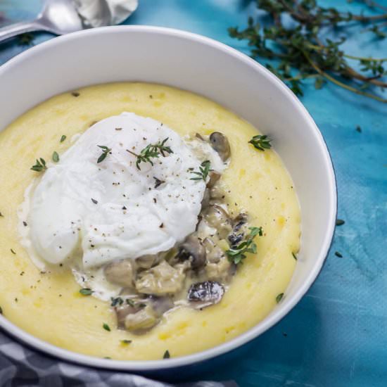 Creamy Mushrooms with Polenta