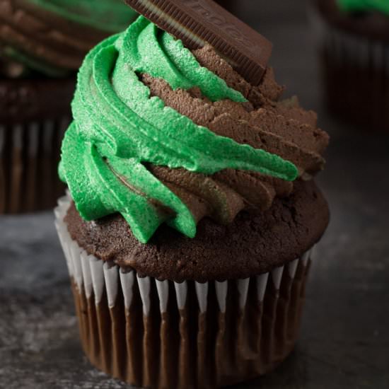 Andes Mint Cupcakes