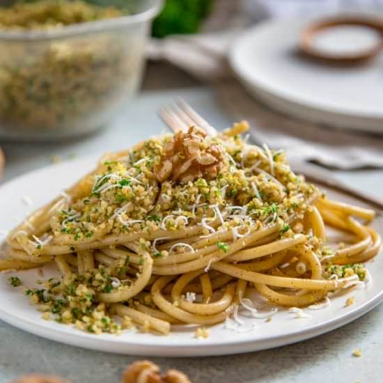 Brown Butter Bucatini with Walnuts