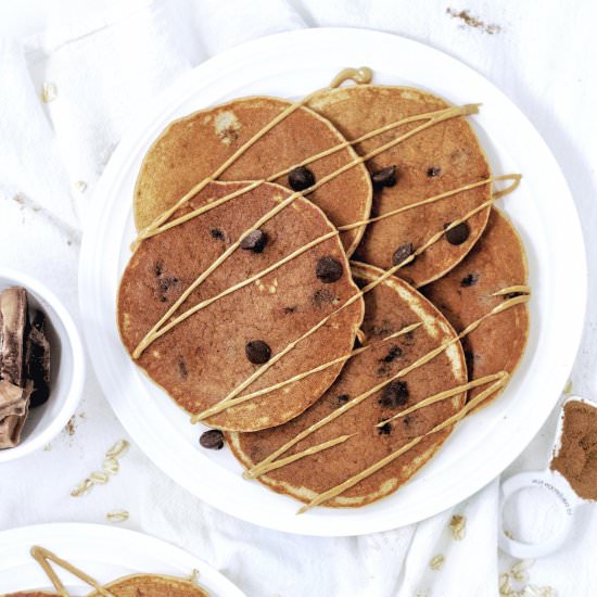 Oatmeal Choc Chip Protein Pancakes