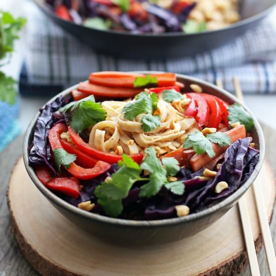 Vegetable Stirfry with Peanut Sauce