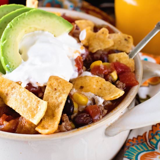 Pressure Cooker Beef Taco Soup