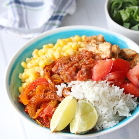 Gluten Free Chicken Fajita Bowls