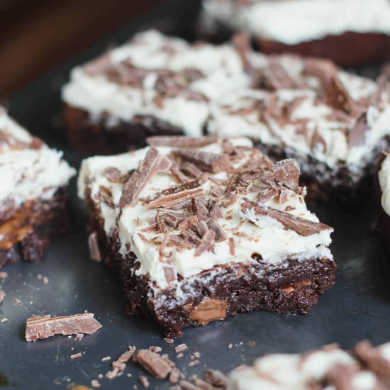 Irish Cream Boozy Brownies