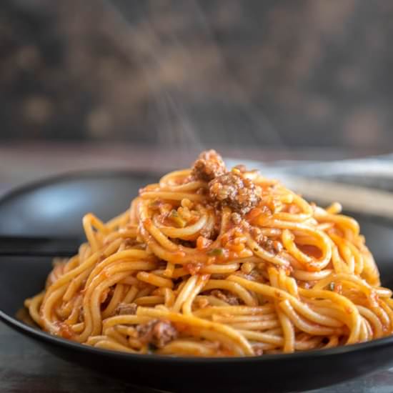 Veggie Packed Instant Pot Spaghetti
