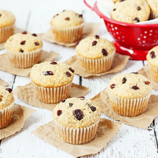 Oatmeal Raisin Cake Mix Muffins