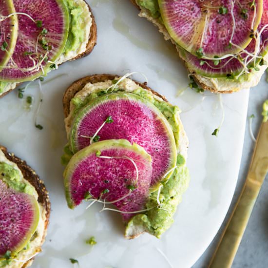 Cashew Cheese Avocado Toast