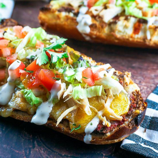 Mexican French bread pizza