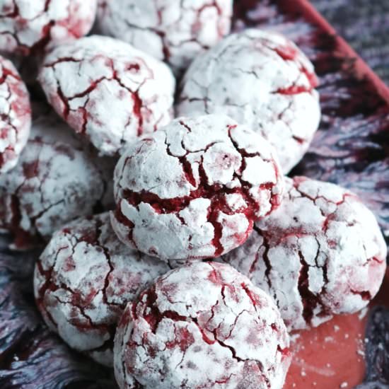 Red Velvet Gooey Butter Cookies