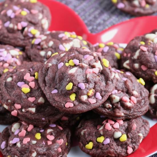Purple Velvet White Chocolate Cookies