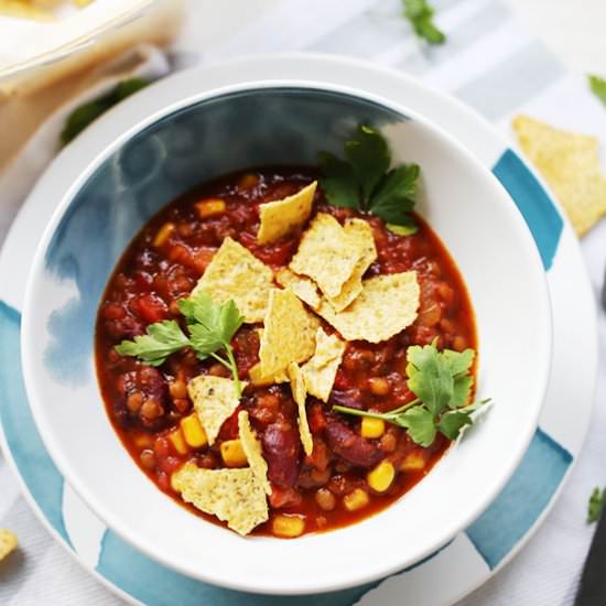 Bean tortilla soup