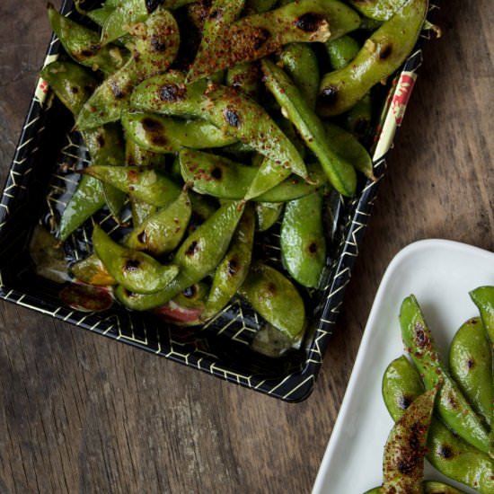 Lemon Garlic Charred Edamame