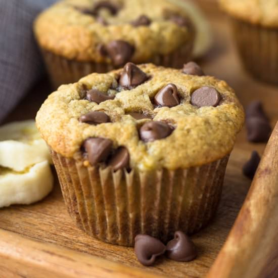 Small Batch Banana Chocolate Muffin