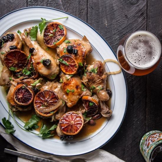 Beer and Blood Orange Roast Chicken