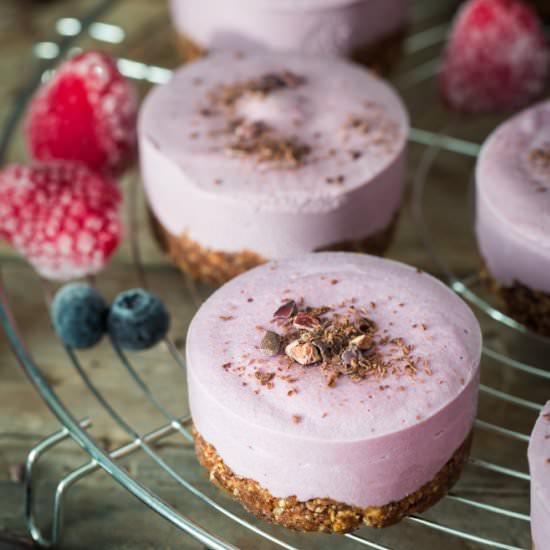 Chocolate & Raspberry Cheesecakes