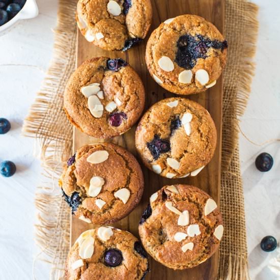 Paleo and Vegan Blueberry Muffins