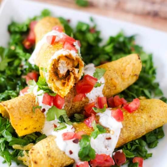 Baked Chicken Taquitos