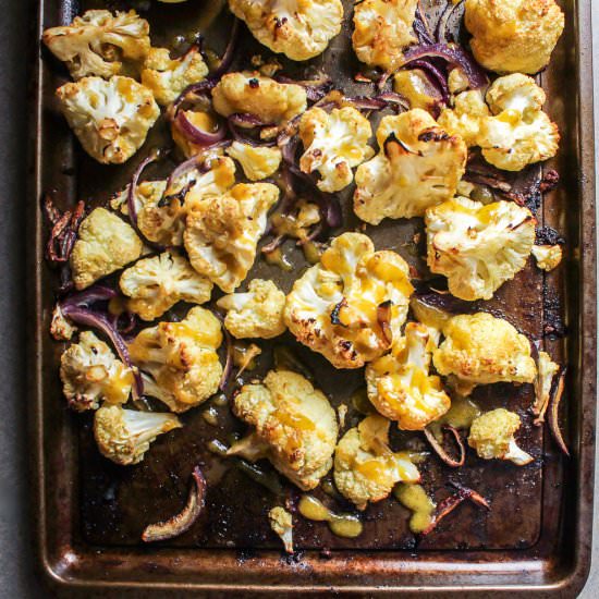 Sweet Onion Roasted Cauliflower