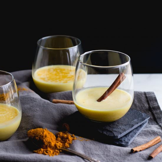 Creamy Turmeric + Bourbon Cocktail