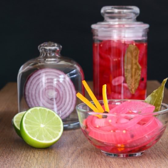 Pickled Pink Onions