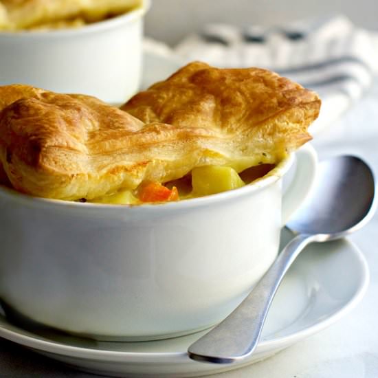 Chicken Pot Pie with Puff Pastry