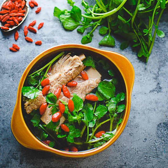 Watercress and Goji Berry Pork Rib