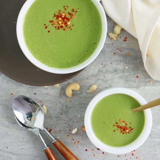 Curried Cashew Spinach Soup