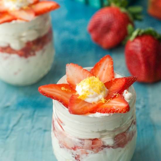 Lemon Strawberry Cheesecake