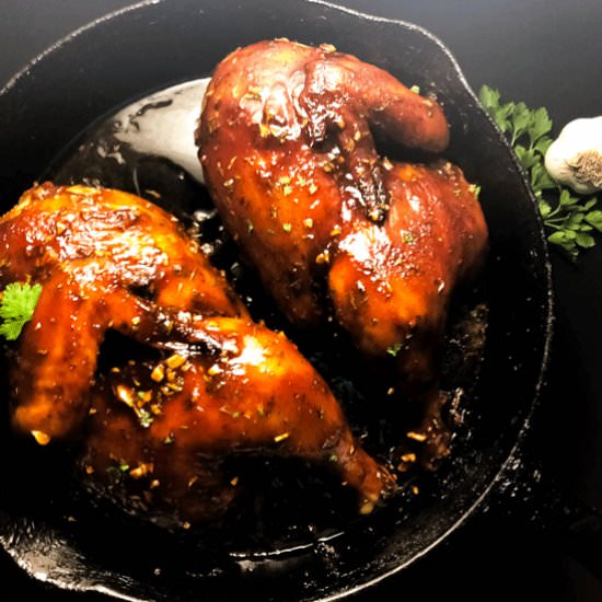 Asian Cajun Baked Chicken Halves