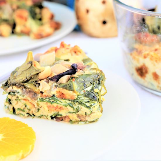 Spinach Mushroom Breakfast Bowl