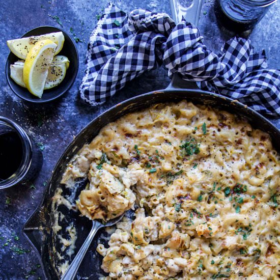 Lemon Brussels Sprouts Mac & Cheese