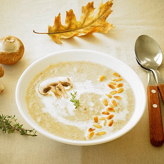 Mushroom and chicken soup