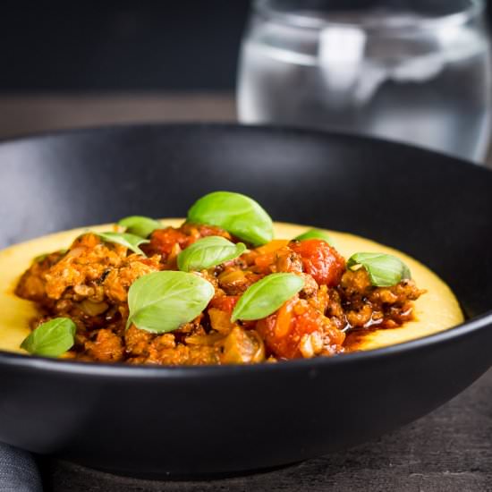 Italian Sausage Ragu With Polenta