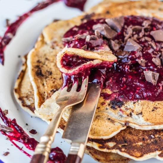 Vegan Chocolate Chip Pancakes