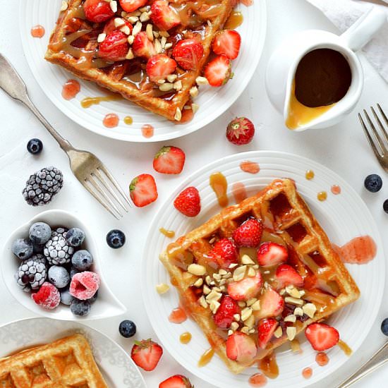 Peanut Butter Jelly Waffles