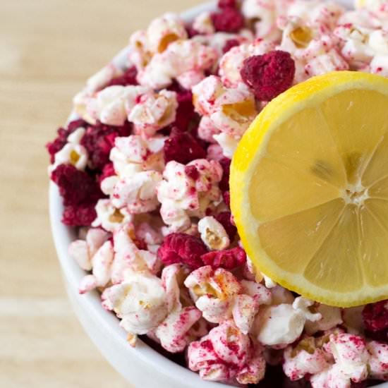 Raspberry Lemonade Popcorn