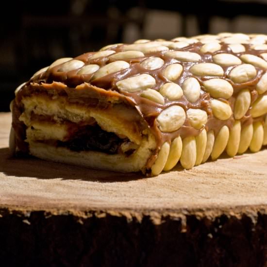 Chocolate almond cherry roll