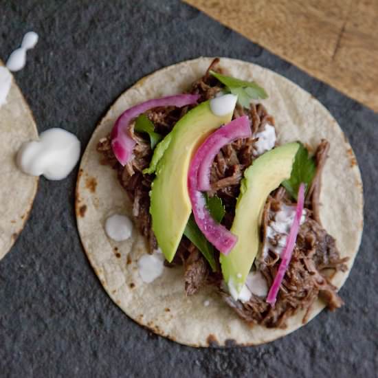 Slow Cooked Short Rib Tacos