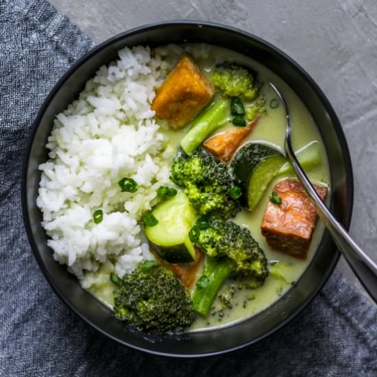 Vegan Thai Green Curry w/ Tofu