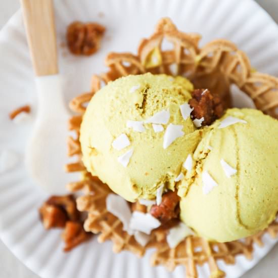 Vegan Turmeric Ginger Ice Cream