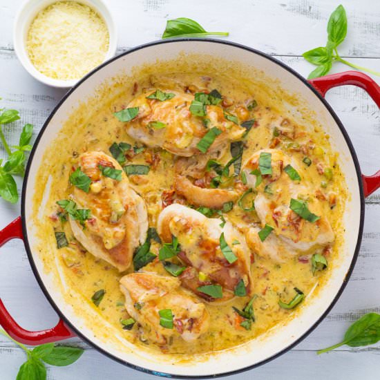 Chicken With Sun-Dried Tomatoes