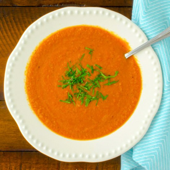Vegan Chickpea Tomato Soup