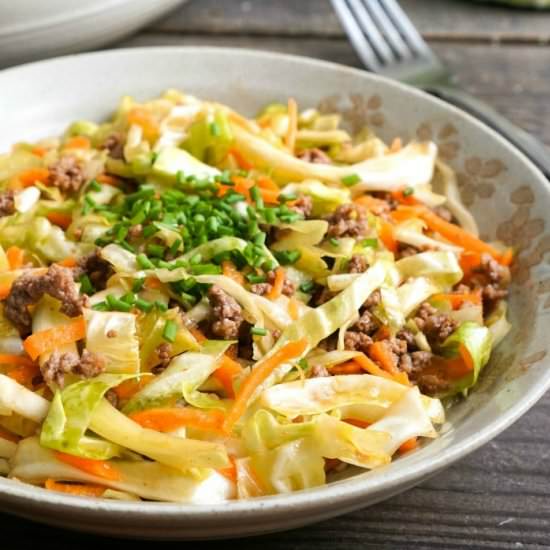 Ground Beef & Cabbage Skillet