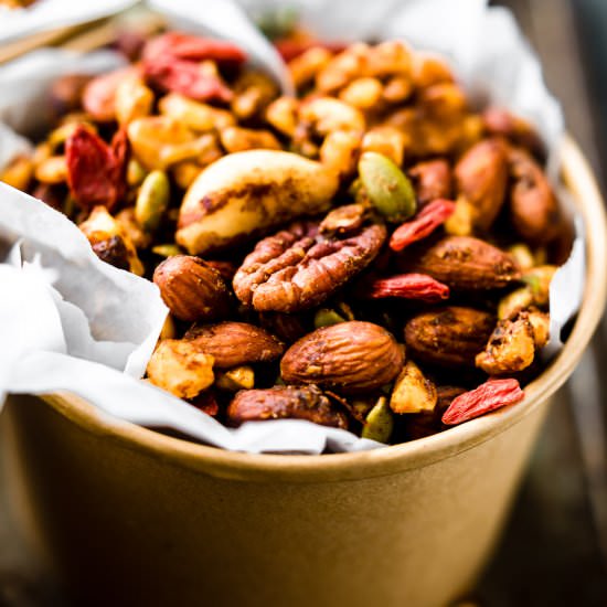 Thai Curry Slow Cooker Snack Mix