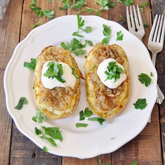 Spanish Style Twice Baked Potatoes