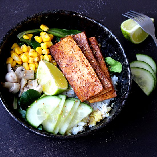 Soy & ginger flavored tofu