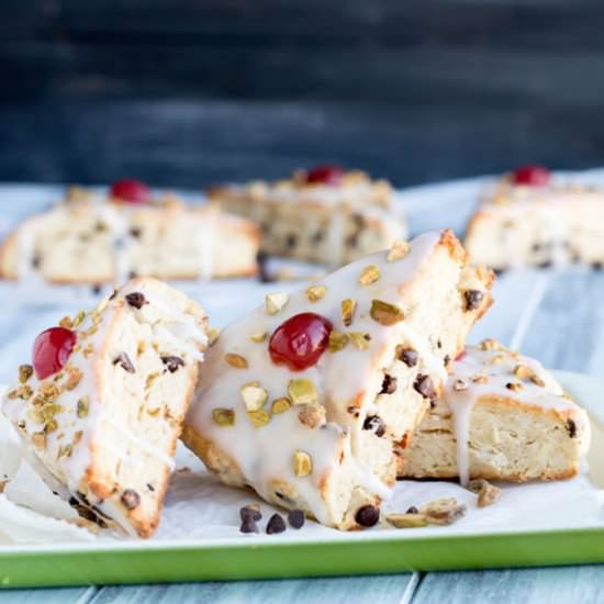 Chocolate Chip Cannoli Scones