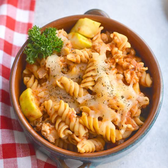 Chicken Chickpea Pasta Bake