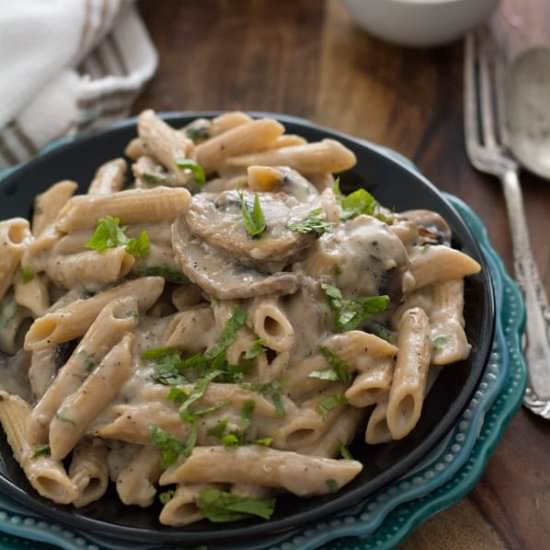 SKINNY CREAM OF MUSHROOM PASTA