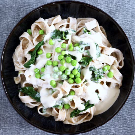 Vegan Cashew Alfredo Sauce Pasta